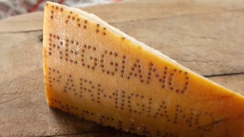 A rind of Parmigiano Reggiano.