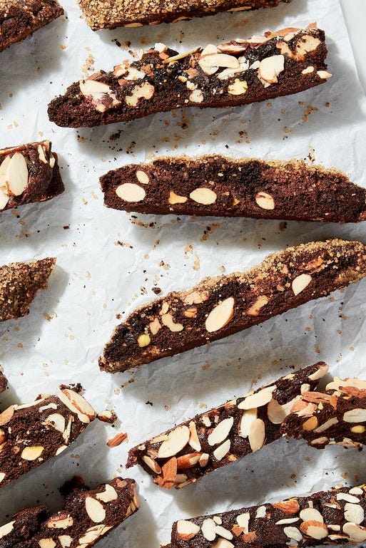nutty peppermint chocolate biscotti