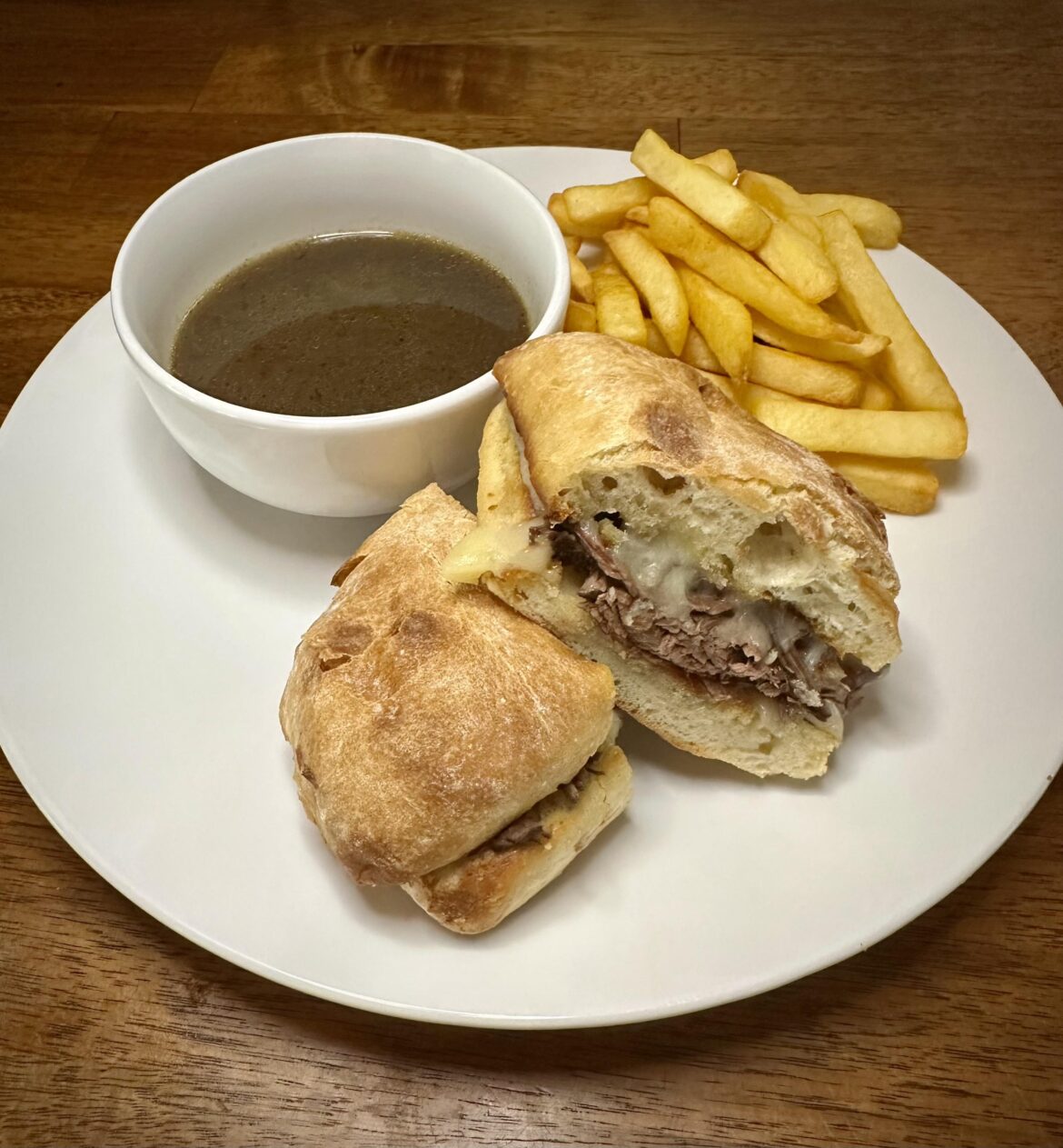 [OC] French Dip & Au Jus with Fries
