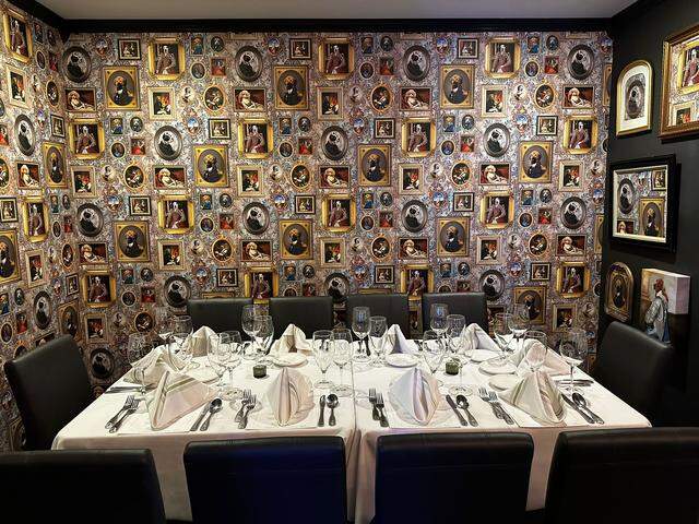 One of the eye-catching nooks at Maison Ostrow in North Bay Village.