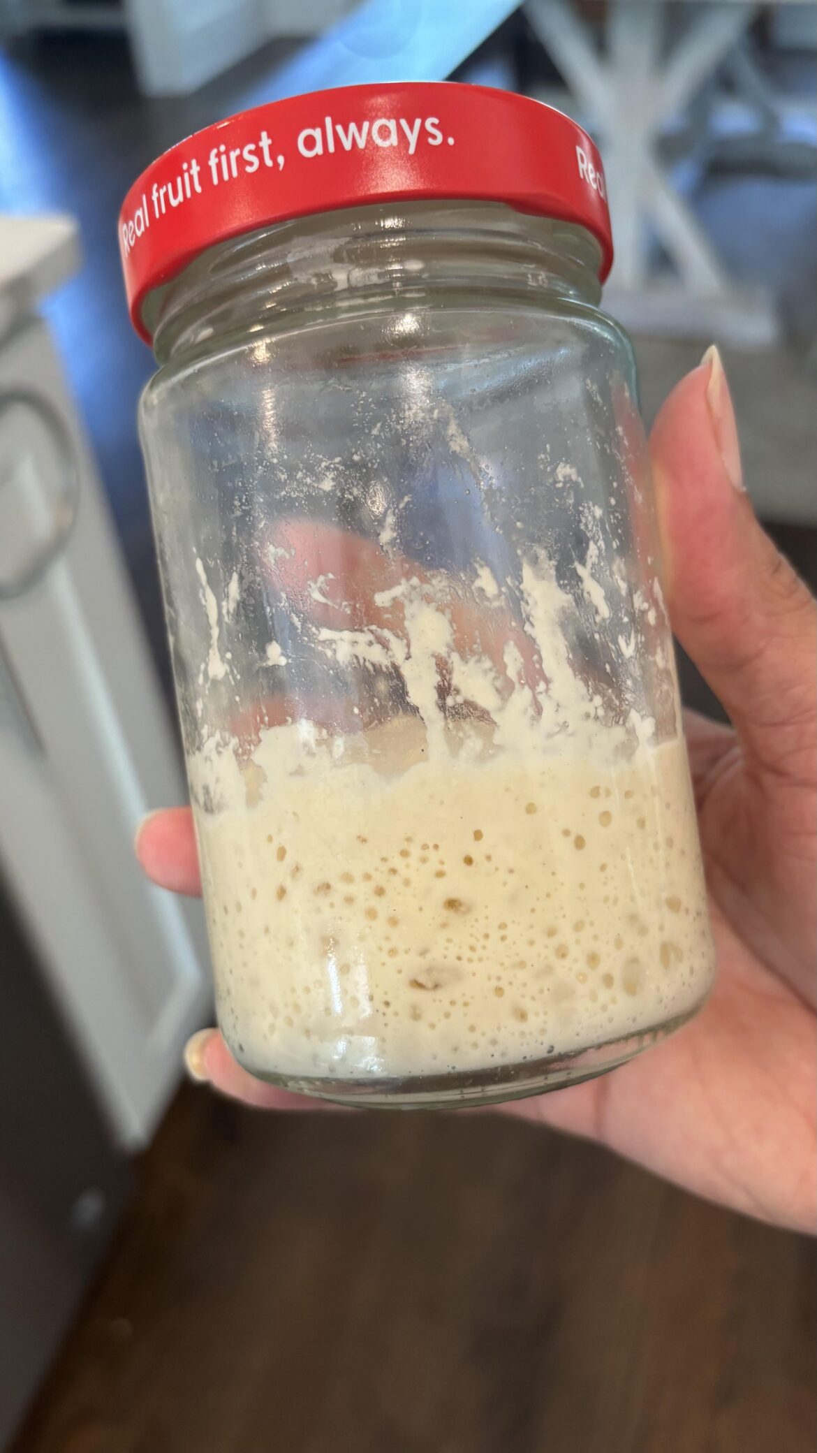 This is from less than 1 gram of starter!