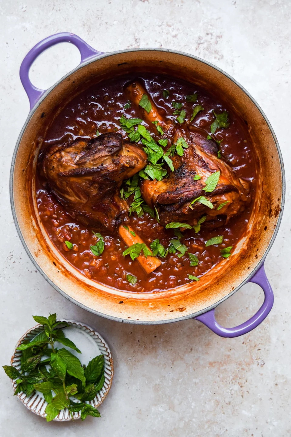 Tomato Braised Lamb Shanks - Photo Credit: Rachel Phipps.