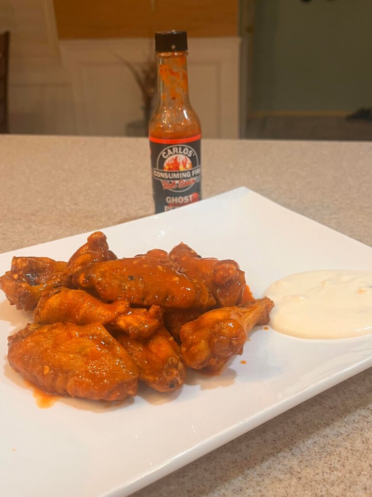 Homemade air fried Saturday wings