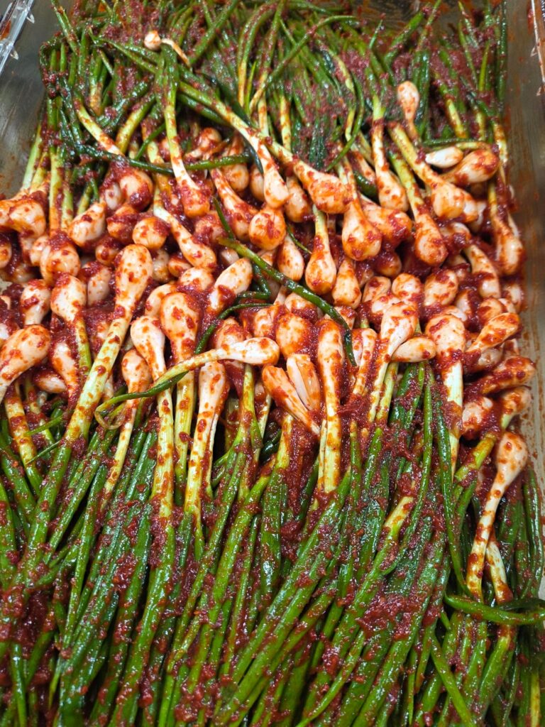 Have you ever tried green onion kimchi? ^^ It tastes really good with plain white rice~