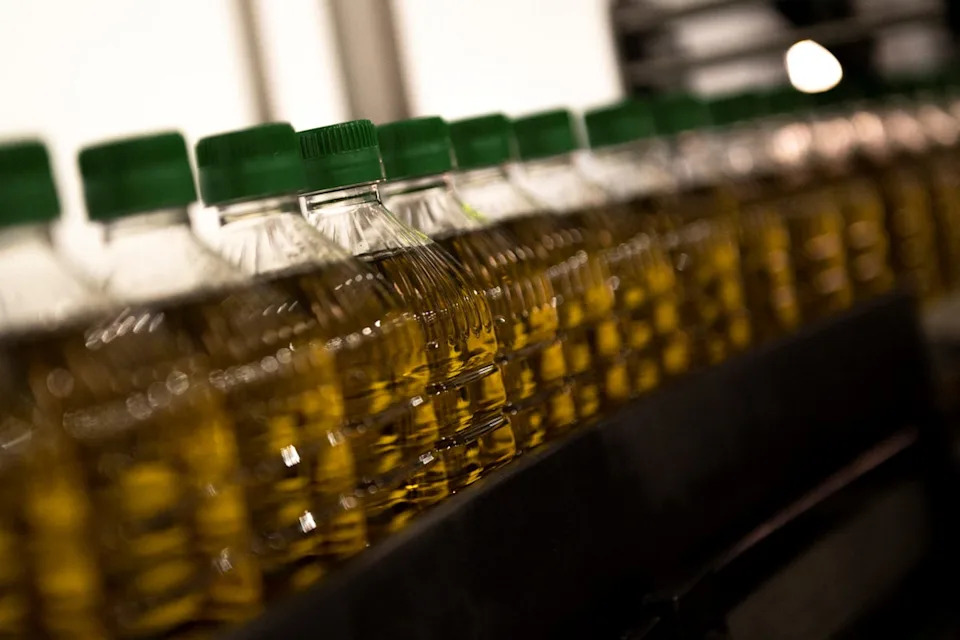 Bottles of olive oil manufactured in southern Spain, 2025 (AFP/Getty)
