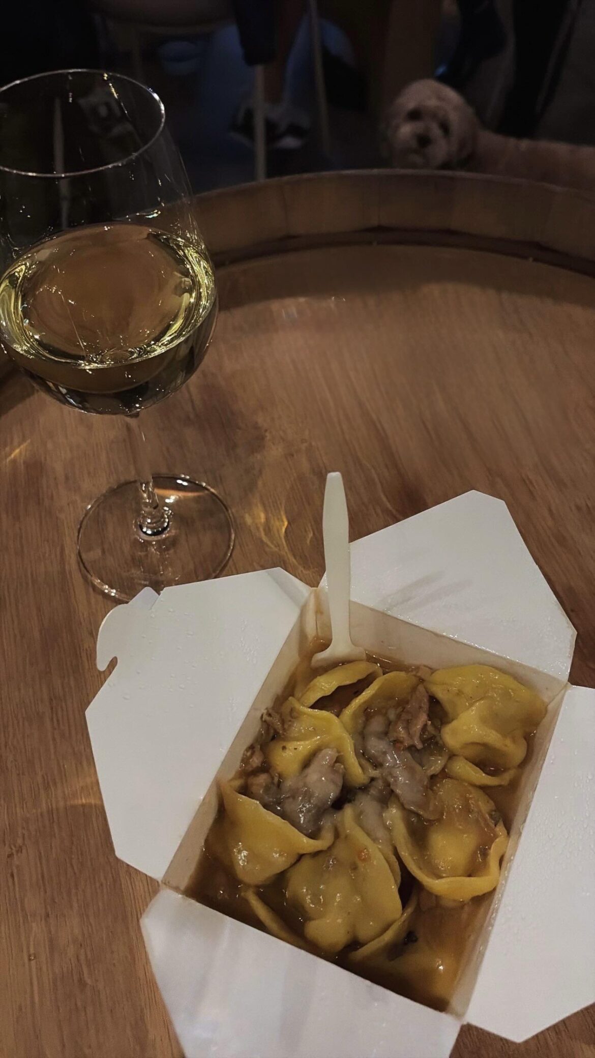 Introduced rabbit in my pasta for the first time tonight. Delicious & doesn’t make my stomach gurgle…yet 👍🏾 (Belotti Bottega, Oakland)