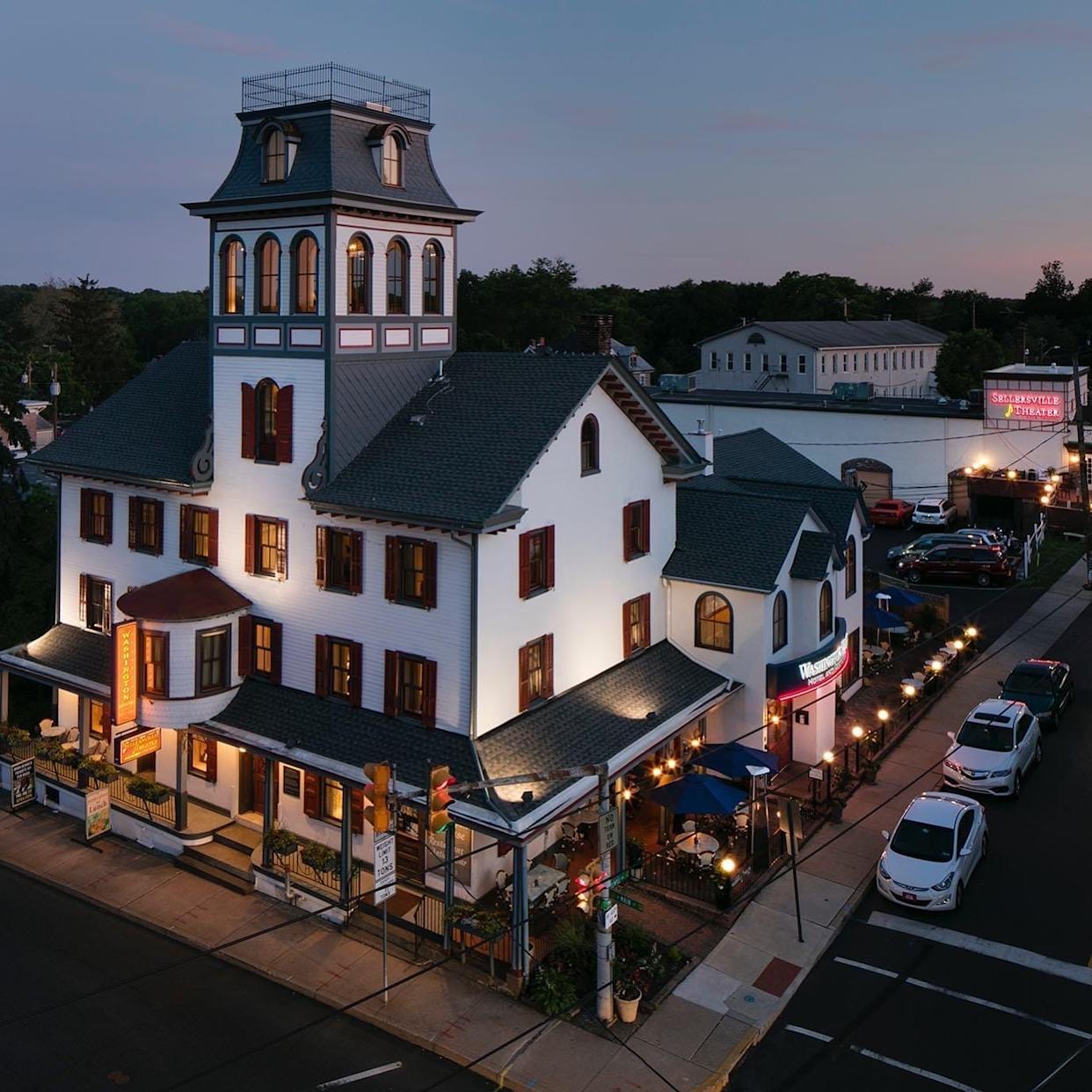 The Washington House Hotel and Restaurant sits at the center of Sellersville's cultural district.