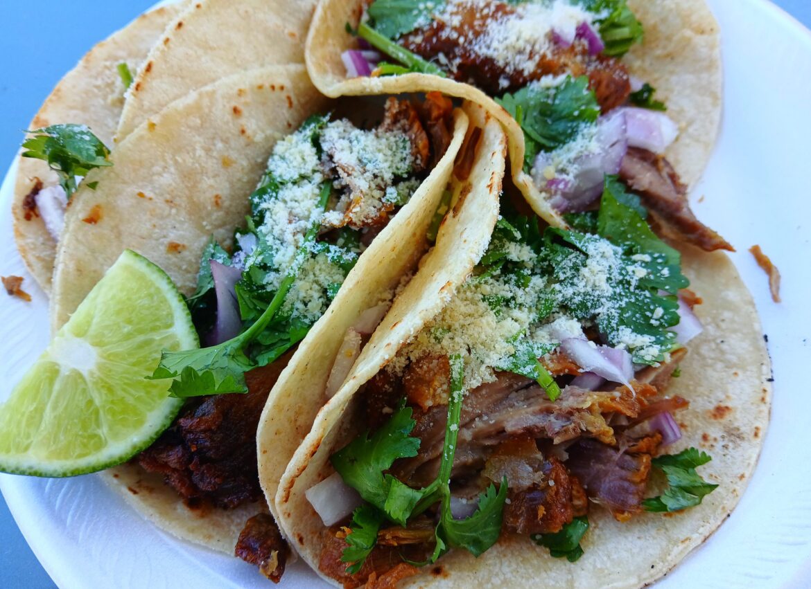 Mi suegra's carnitas I whipped up in some tacos 🌮 💚