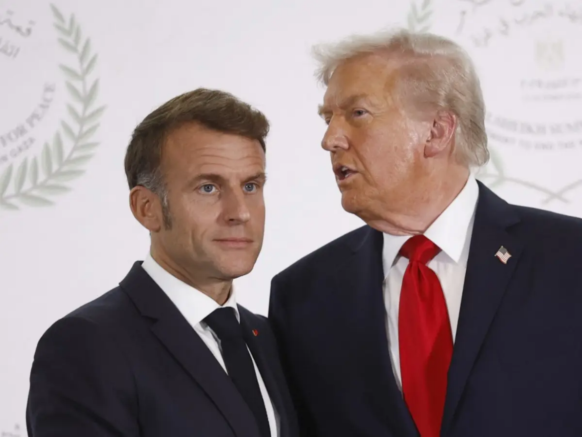 Trump launches personal attack on Macron at private lunch