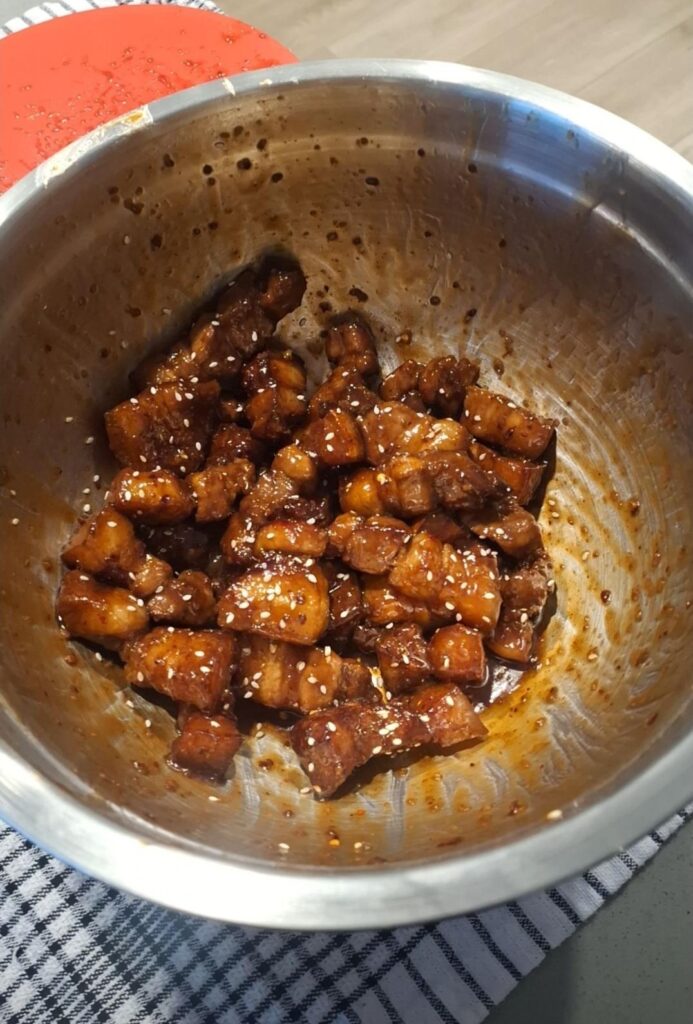 Honey Garlic Pork Belly Bites