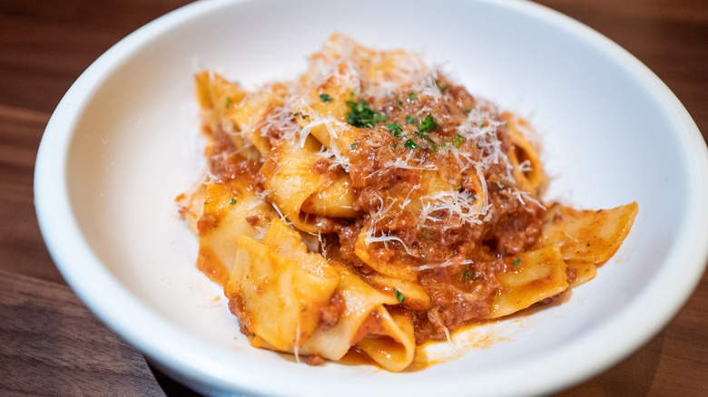 Bolognese pasta at North Italia restaurant
