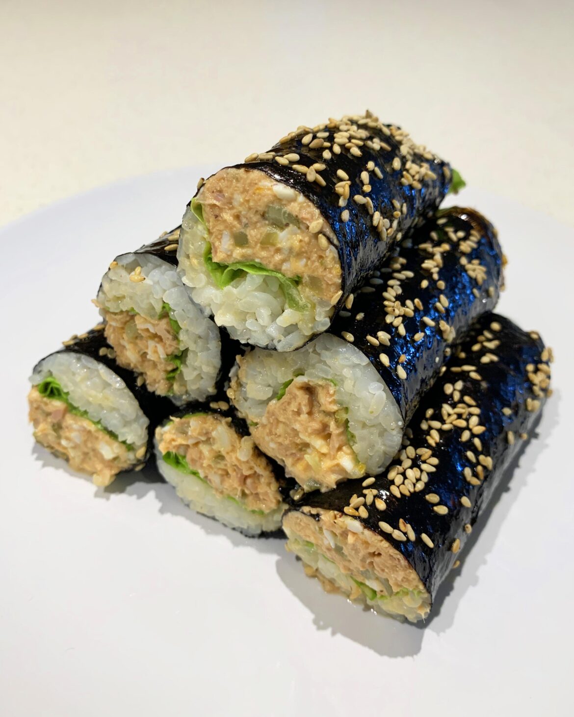 Mini Gimbap Rolls Loaded with Chili Mayo Tuna