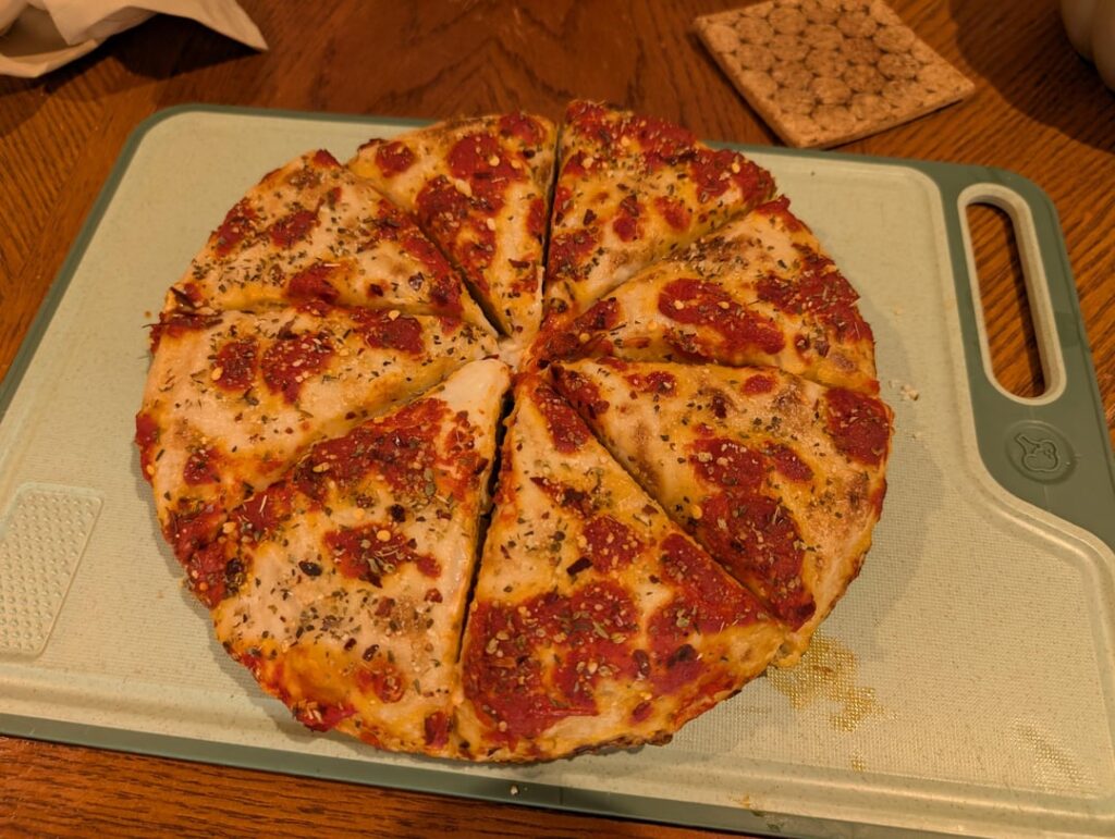 Pan pizza with homemade fermented cashew cheese