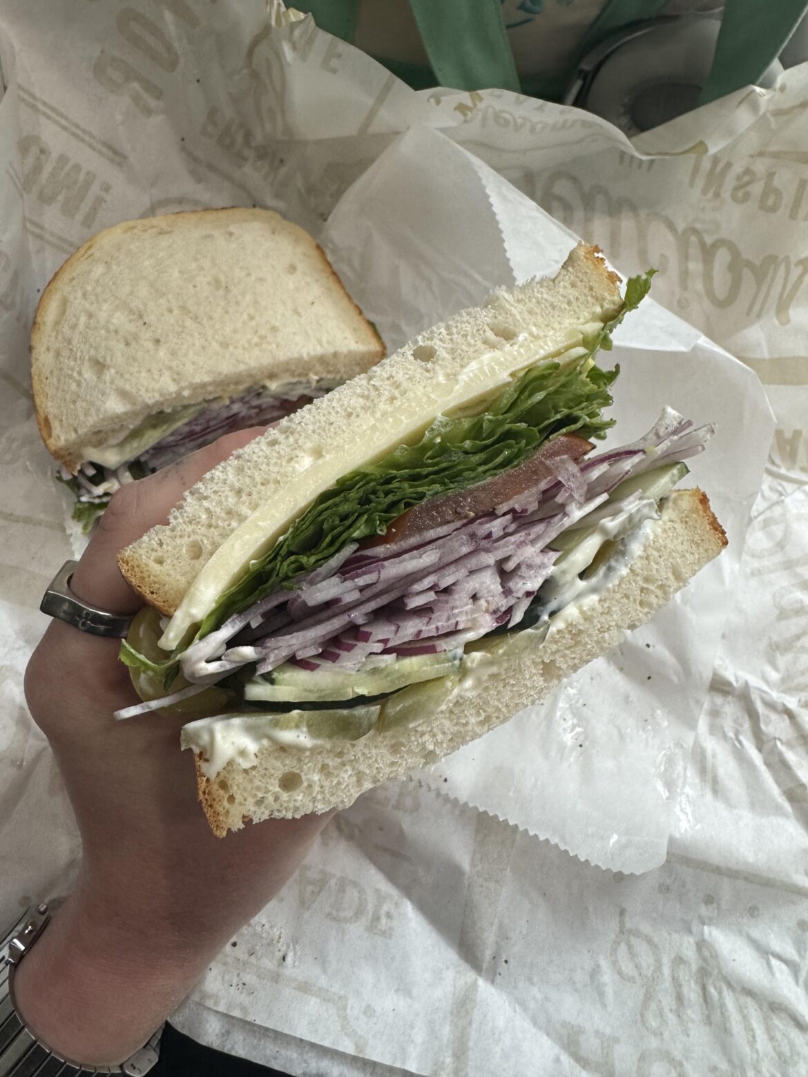 picture doesn’t do justice to the amount of red onion in my sandwich