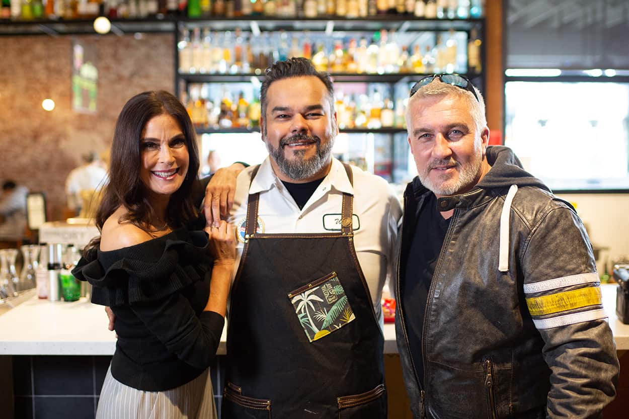Teri Hatcher, chef Wes Atillo and Paul Hollywood