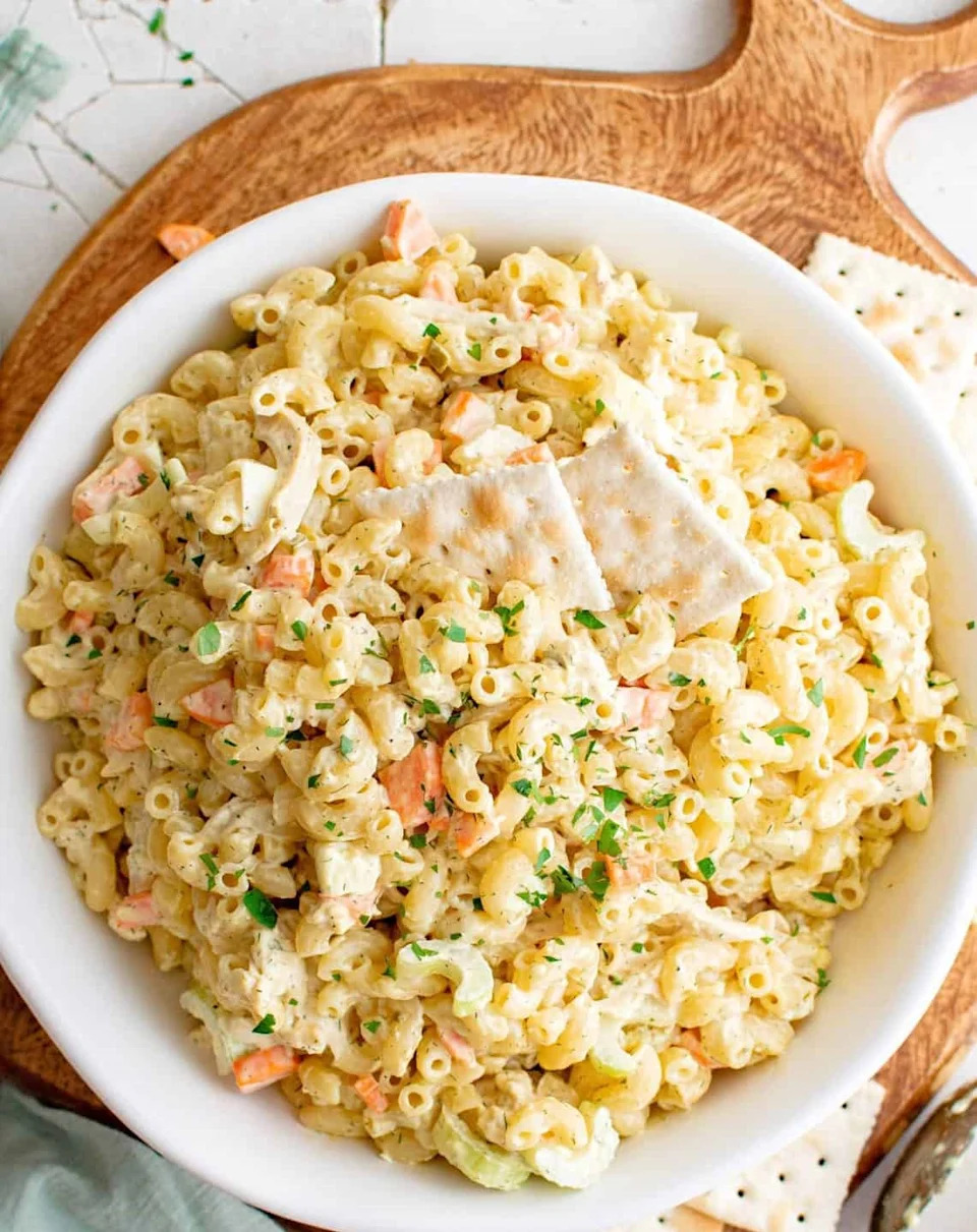 Chicken Macaroni Salad - Photo Credit: The Country Cook.