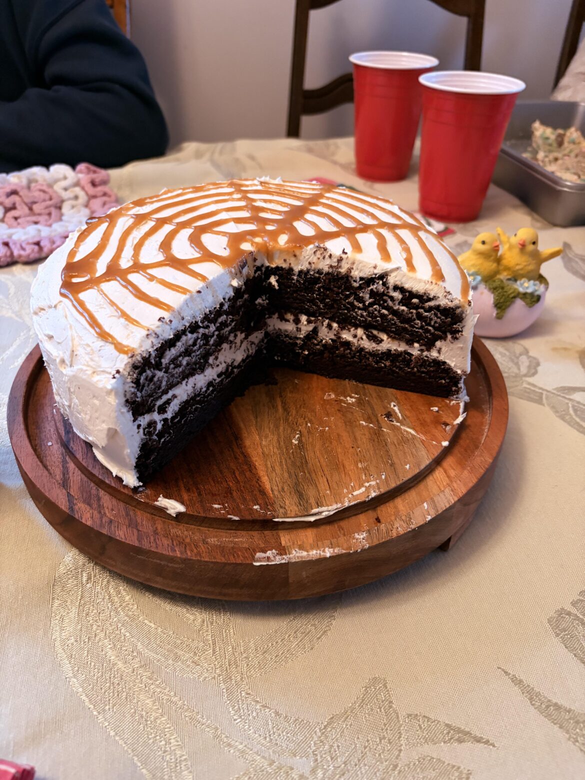 Made a Salted Caramel Chocolate Cake