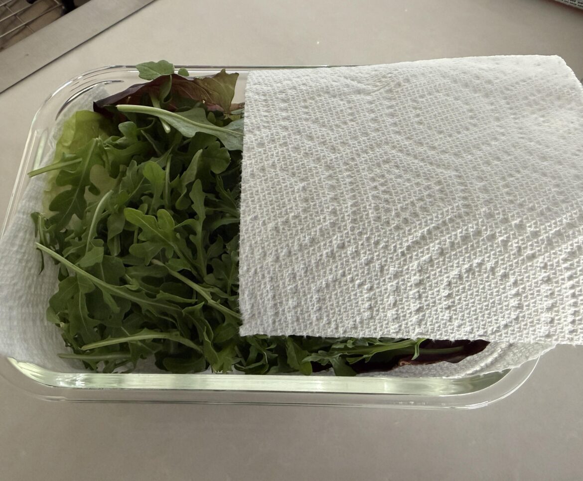 Keeping salad greens fresher, longer