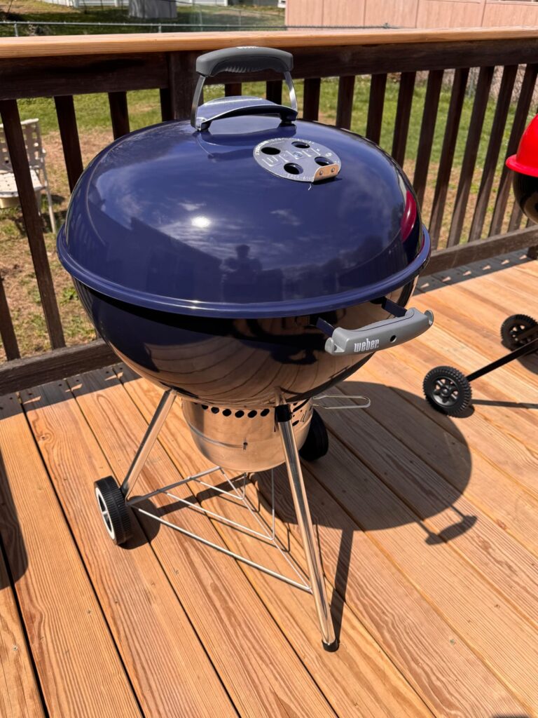 After over a year of grilling on a cheap charcoal grill, I finally got myself a Weber kettle.