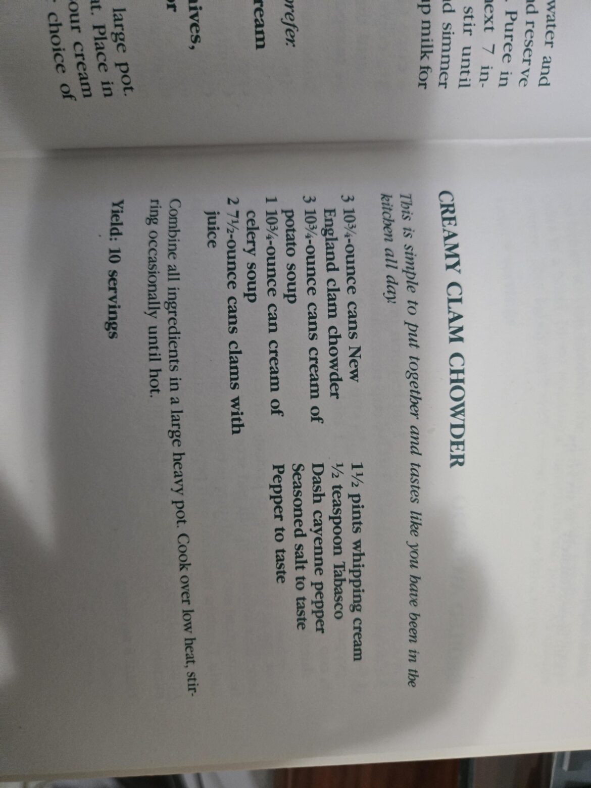 How to make clam chowder : get clam chowder