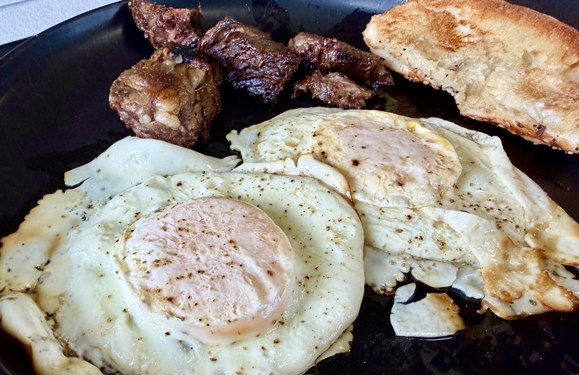 Steak and eggs