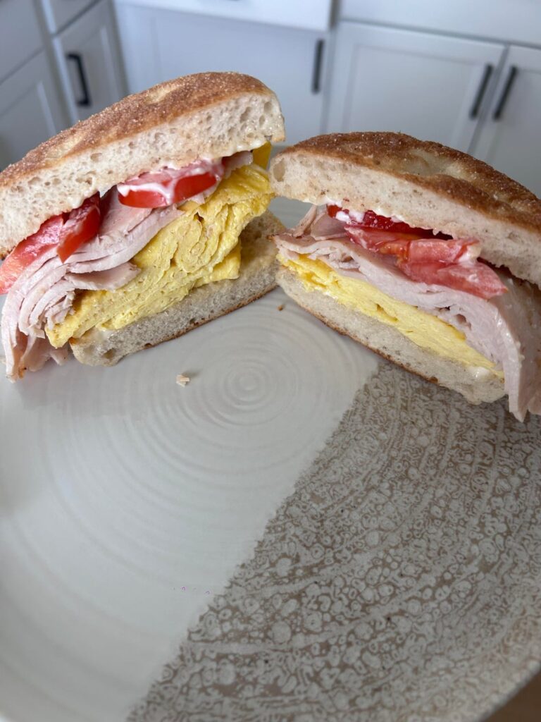 Estimate in this breakfast sandwich?