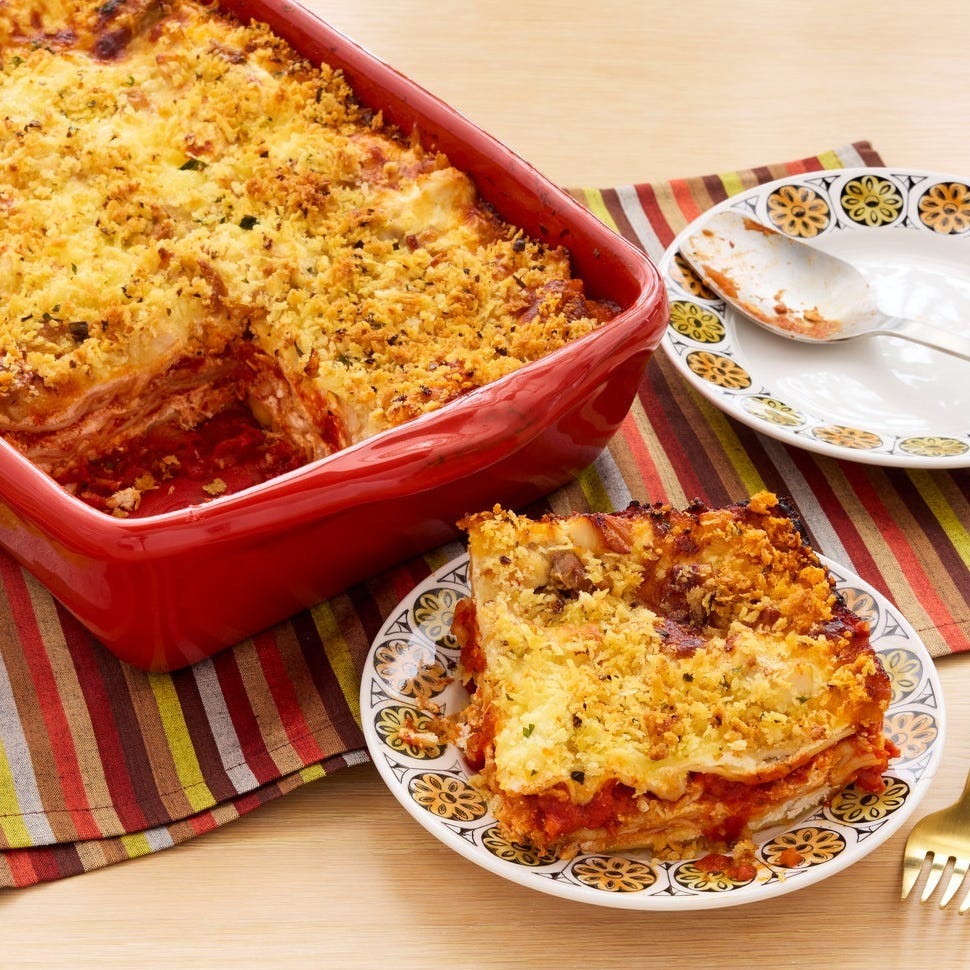 chicken parm lasagna for non traditional christmas dinner