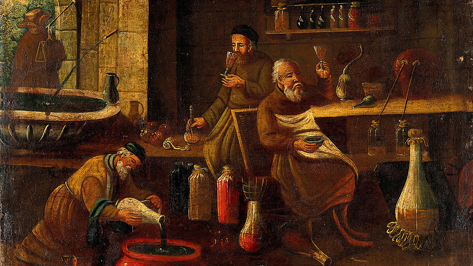  A painting of winemakers.] 