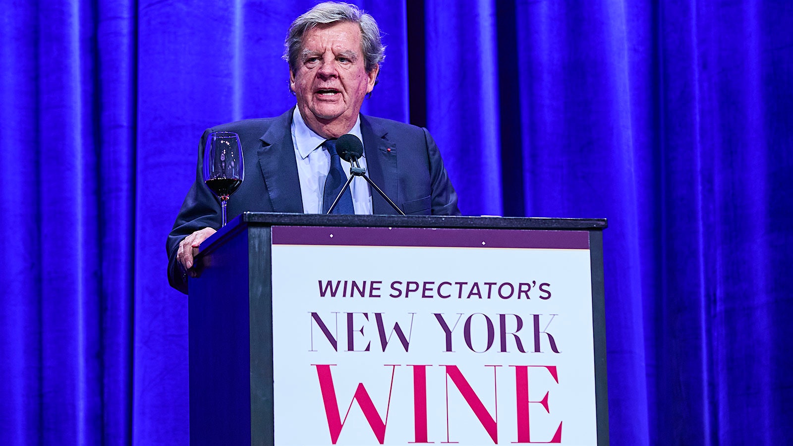 Anthonij Rupert Wyne owner Johann Rupert speaking at Wine Spectator's New York Wine Experience