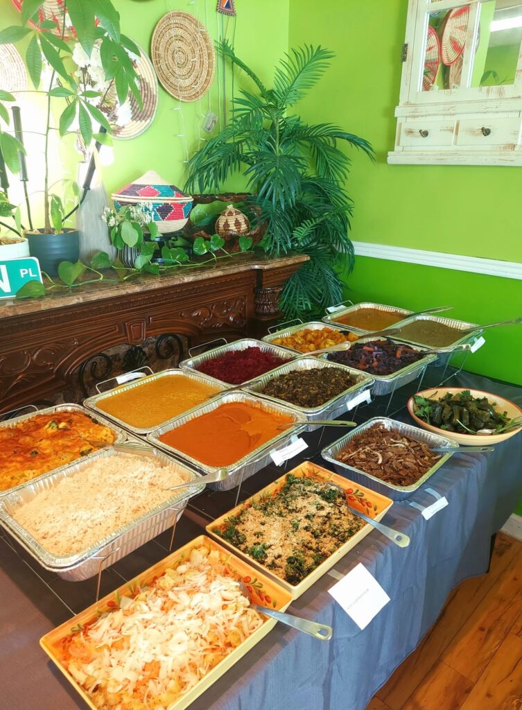 An Ethiopian-slash-Mediterranean vegan buffet, you say?