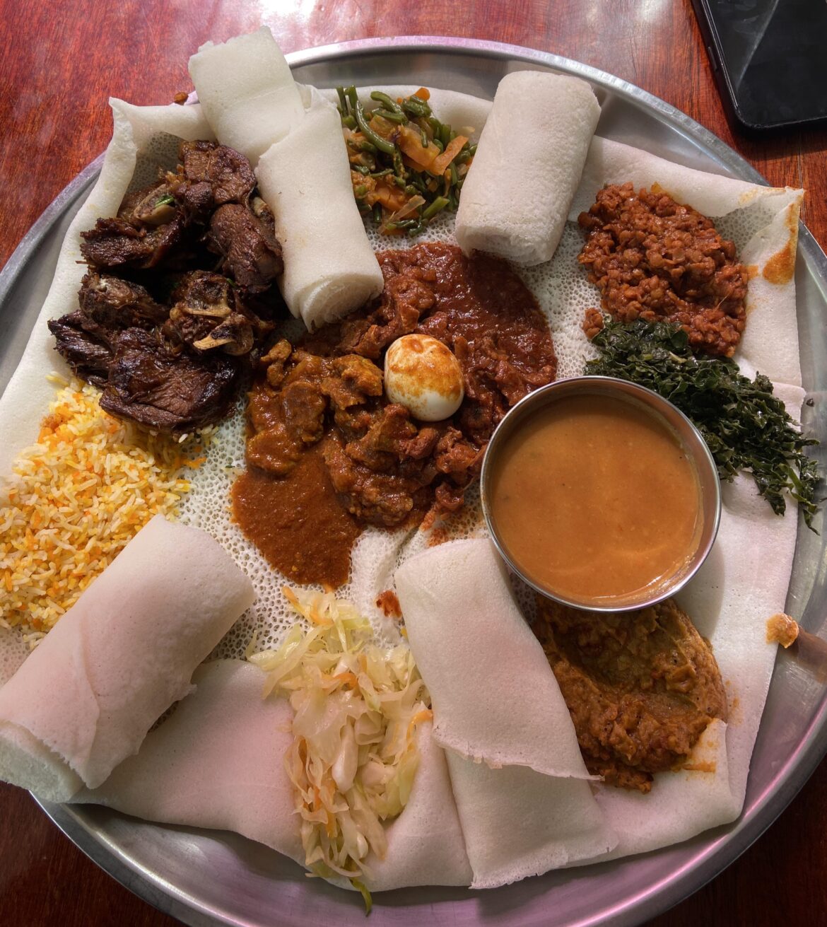 [I ate] Injera an Ethiopian dish