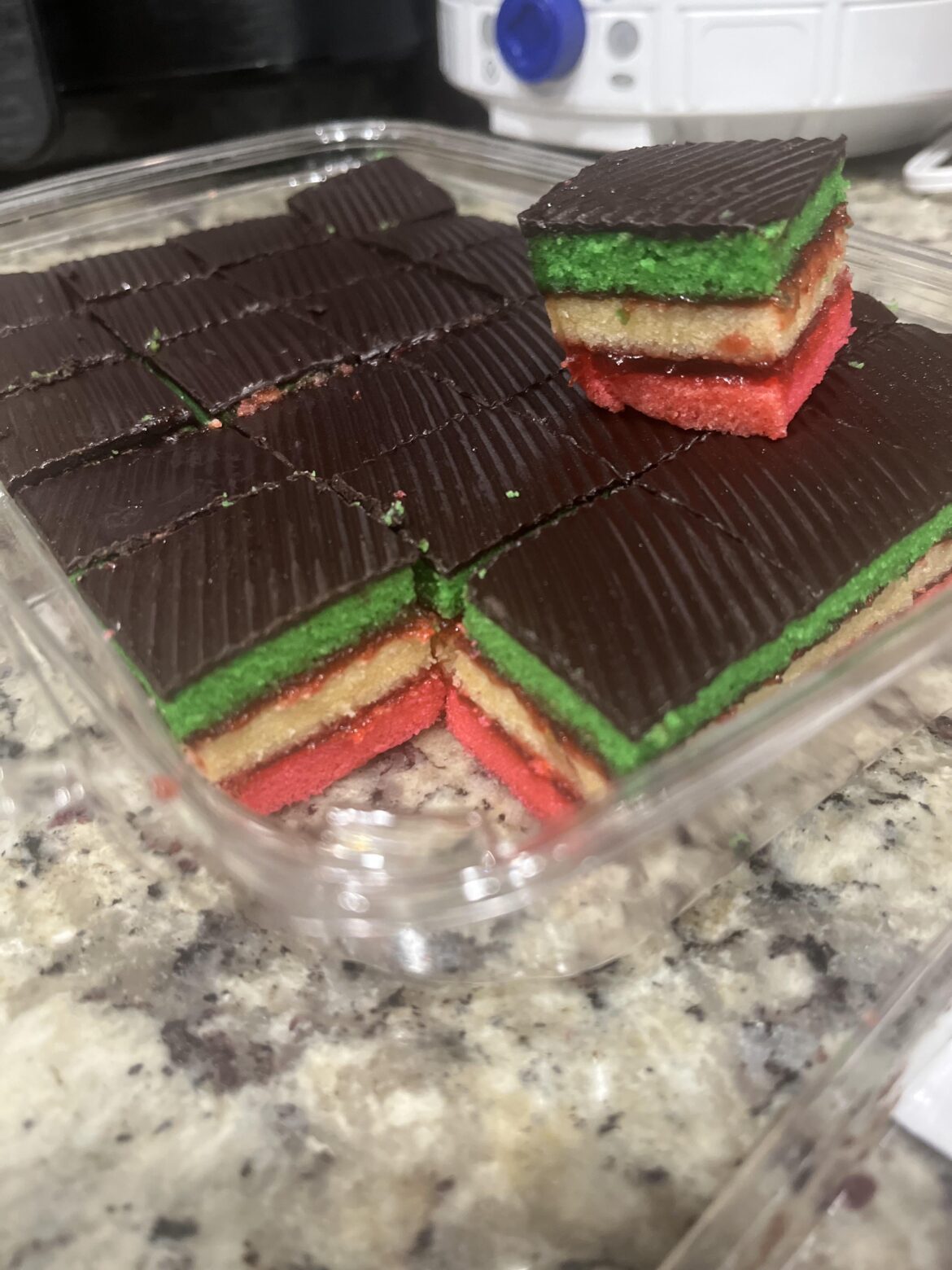 Italian rainbow cookies.