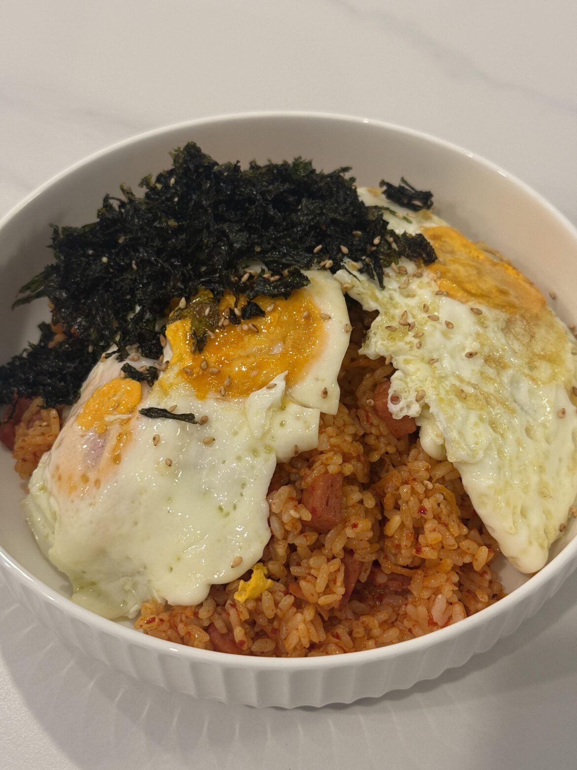 Spam kimchi fried rice
