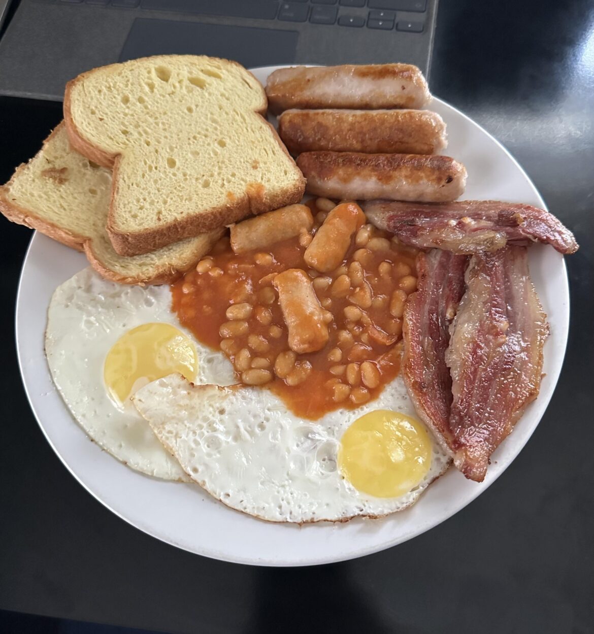Here’s a fry up from Nigeria, with mostly UK sourced bits and bobs.