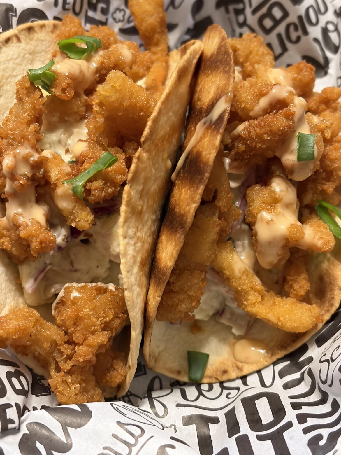 Came across some squid and decided to make tacos with a Cajun slaw