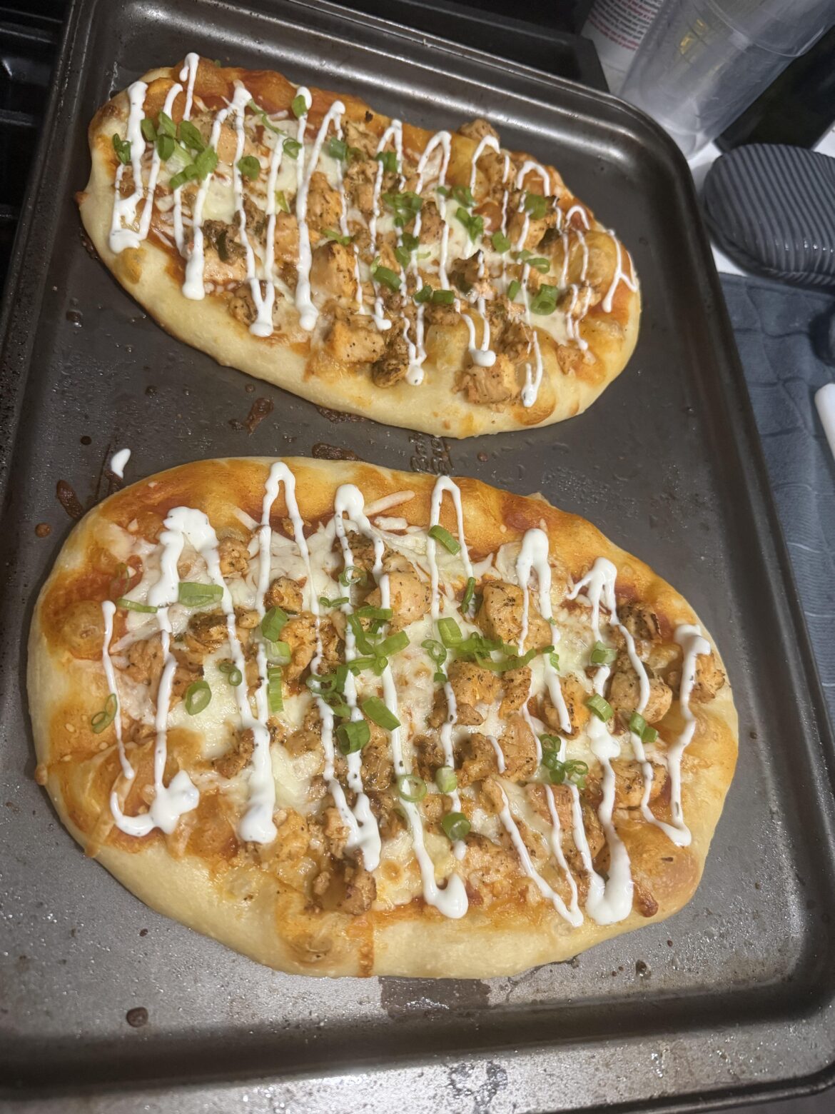 Buffalo Chicken Pizzas