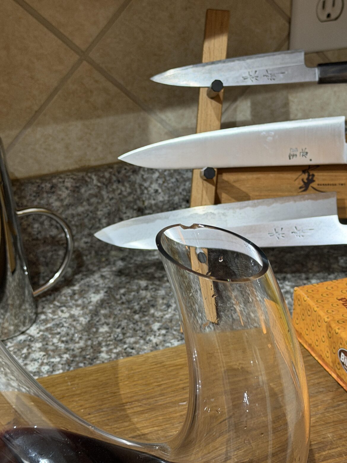 Chipped my husband’s $350 Gabriel Glass decanter