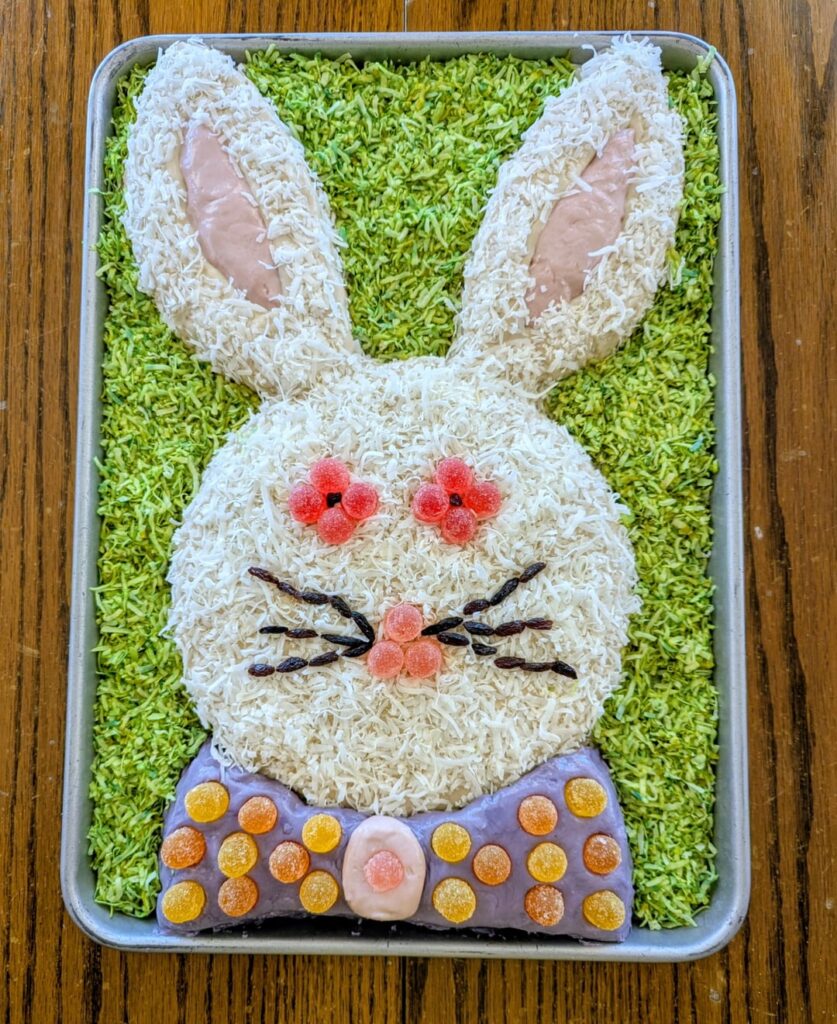 My mom's not on reddit, but I wanted to show off her Easter bunny cakes from the past several years