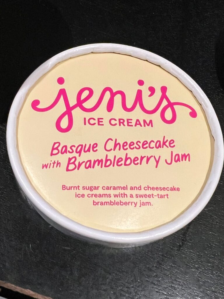 Jeni’s basque cheesecake with brambleberry jam Jeni’s basque cheesecake with brambleberry jam