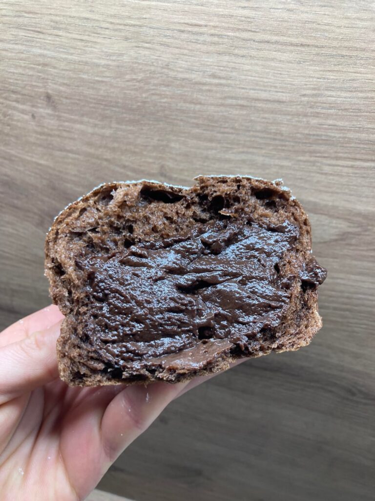 Chocolate custard filled brioche buns