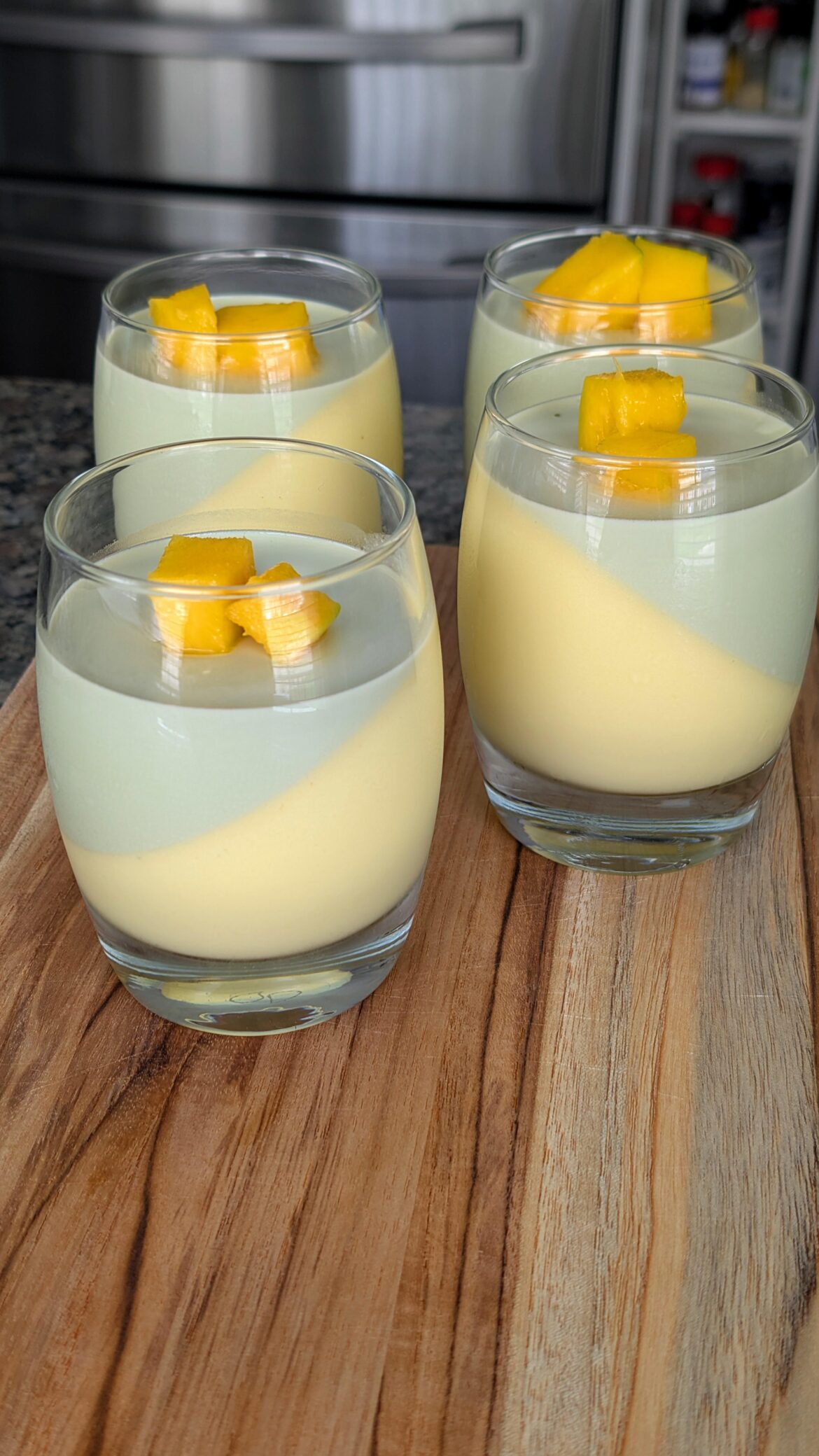 [OC] Mango Matcha Panna Cotta