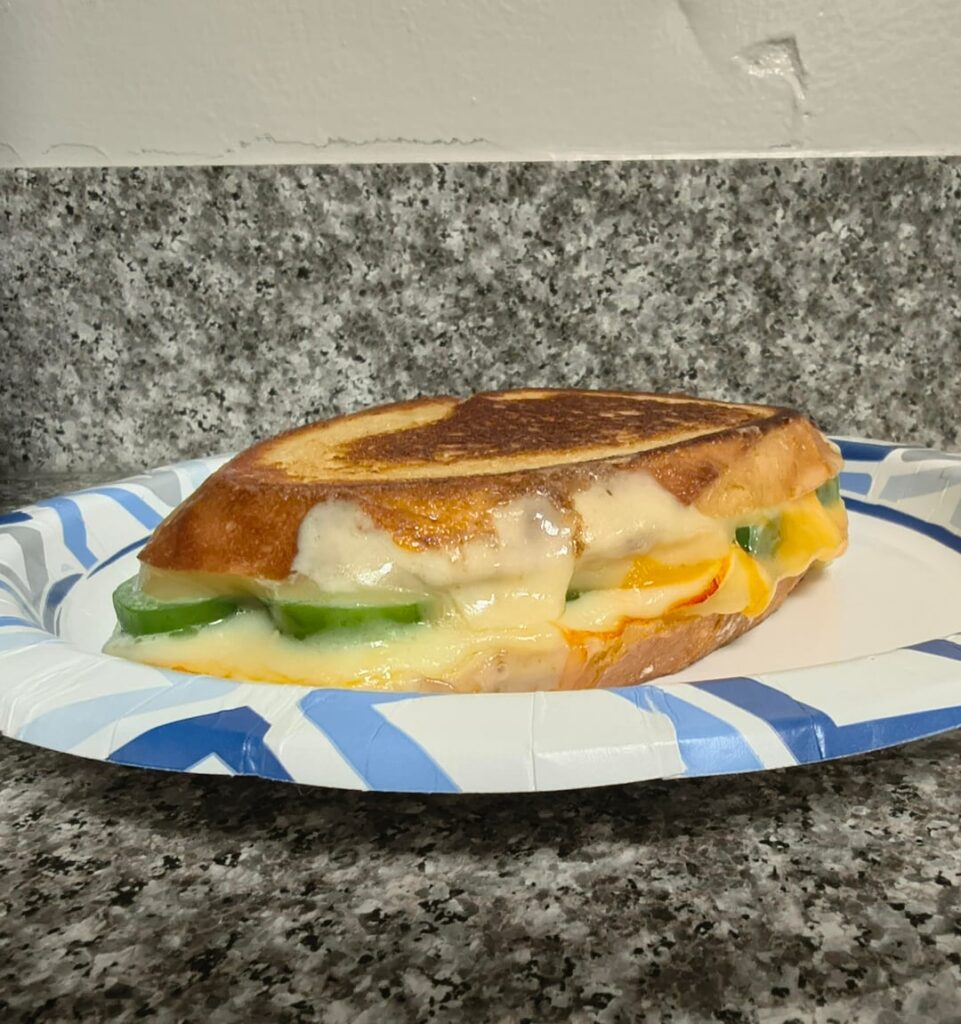 Grilled cheese with jalapenos