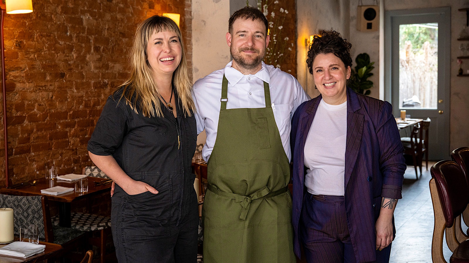 Co-owner Alexa Finch, chef Kevin Finch and wine director Charlotte Mirzoeff.