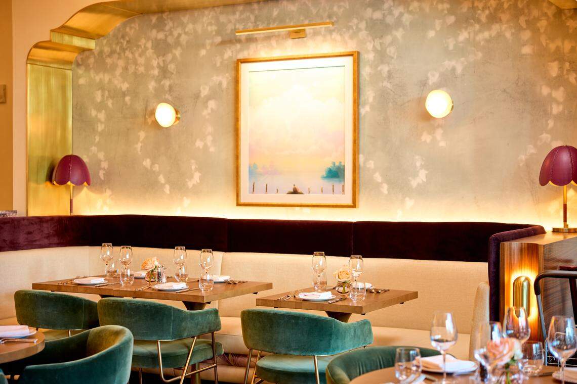 The interior of Rose Cafe & Restaurant in Sunny Isles Beach.