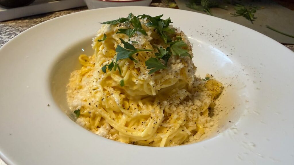 Craving for Parmesan and butter angel hair pasta