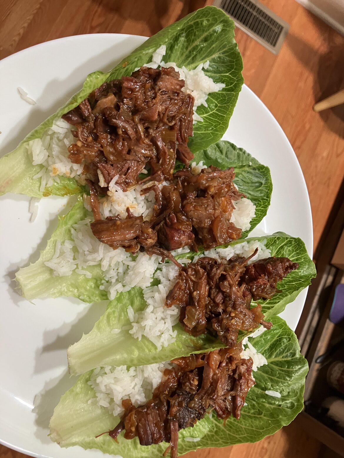 Korean beef lettuce wraps