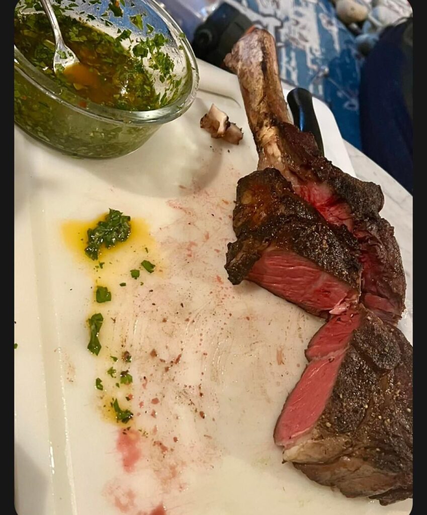 First tomahawk I'm bad at chimichurri