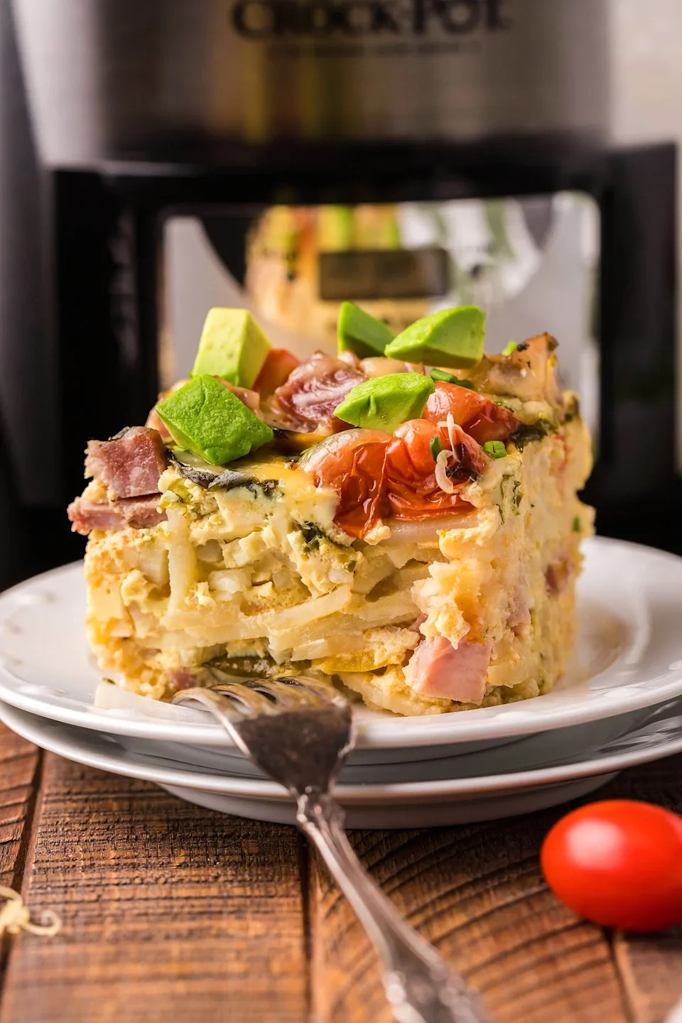 Slow Cooker Overnight Breakfast Casserole - Photo Credit: xoxoBella.