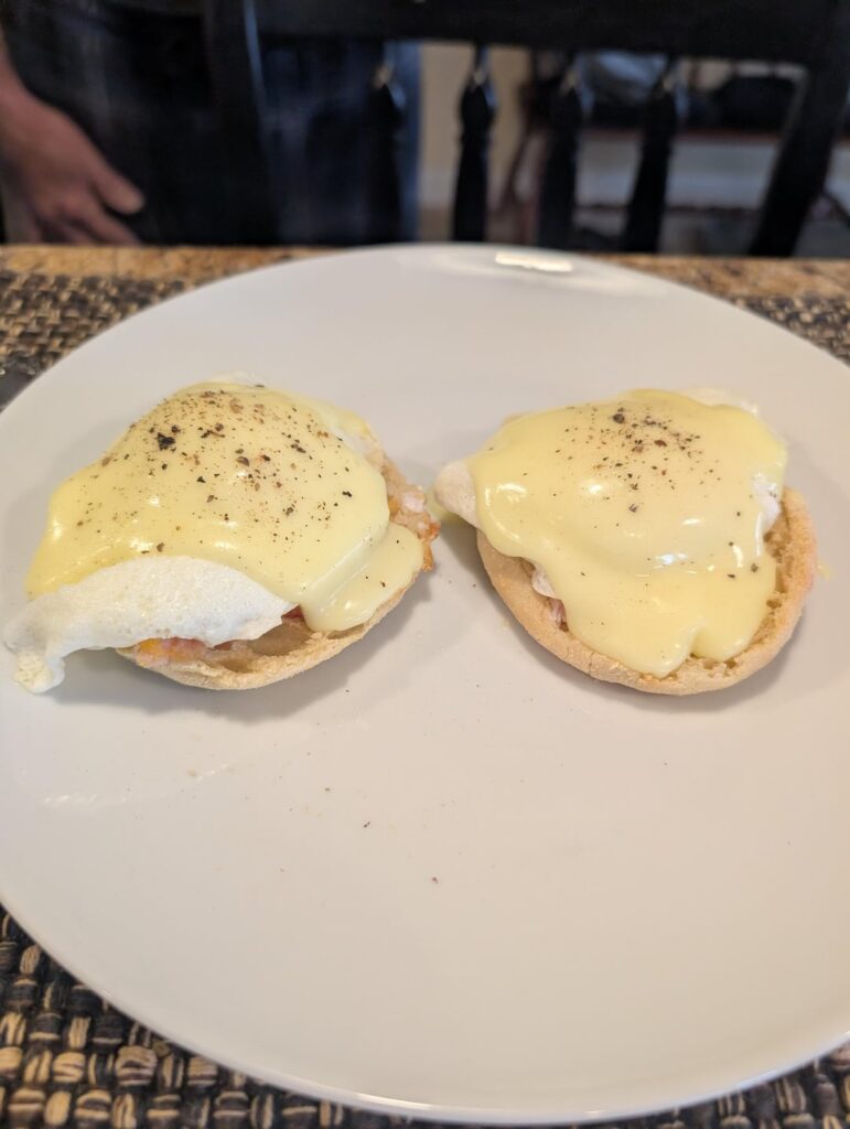 Eggs Benny for my mom and dad this morning