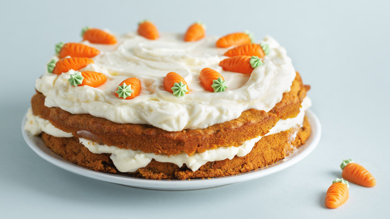 Carrot cake with rich frosting